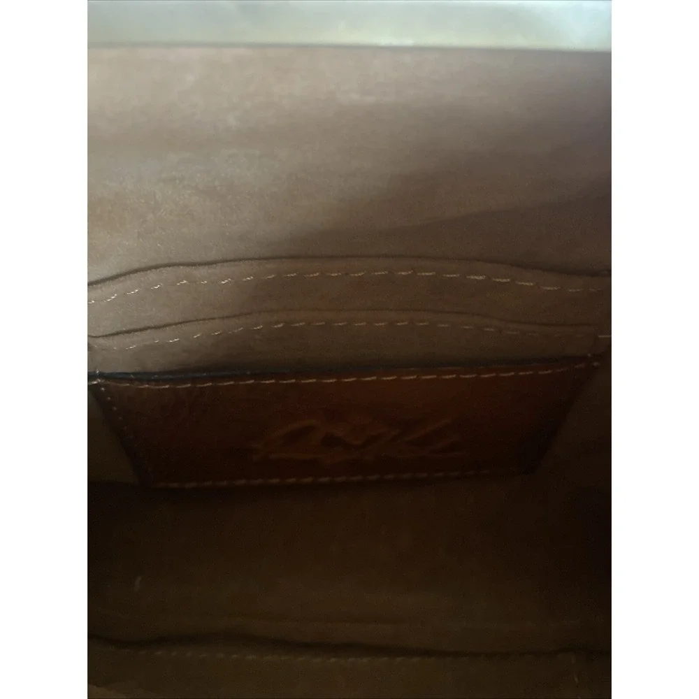 PATRICIA NASH‎ Savena Burnished Tooled Gold Kiss Lock Wristlet